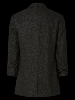 Pieces naisten bleiseri PCBOSELLA 3/4 GLITTER BLAZER NOOS, Black silver