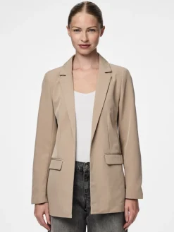 Pieces naisten bleiseri, PCBOZZY LS LOOSE BLAZER Silver Mink