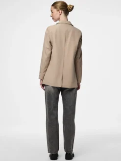 Pieces naisten bleiseri, PCBOZZY LS LOOSE BLAZER Silver Mink