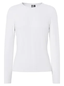 Pieces, Naisten Paita, Sirene LS Tee Bright White