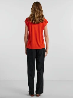 Pieces, Naisten T-paita, Pckamala Tee Noos Bc Oranssi