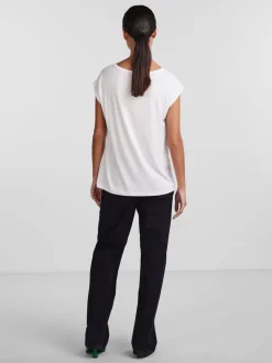 Pieces, Naisten T-paita, Pckamala Tee Noos Bc Valkoinen