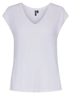 Pieces, Naisten T-paita, Pckamala Tee Noos Bc Valkoinen