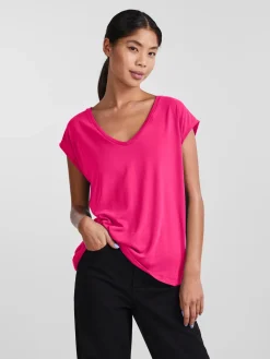 Pieces, Naisten T-paita, Pckamala Tee Noos Bc Pinkki