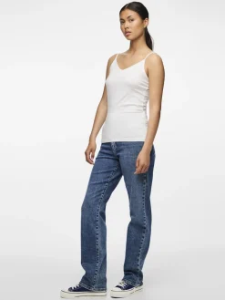 Pieces toppi, PCSIRENE SINGLET Bright White