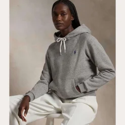 Polo Ralph Lauren huppari, LONG SLEEVE SWEATSHIRT Vaaleanharmaa