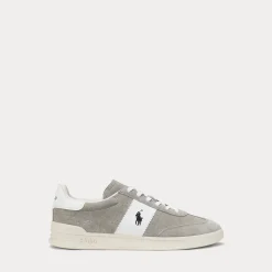 Polo Ralph Lauren kengät, HRT AERA SUEDE SNEAKER Vaaleanharmaa