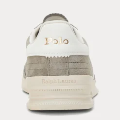 Polo Ralph Lauren kengät, HRT AERA SUEDE SNEAKER Vaaleanharmaa