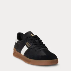 Polo Ralph Lauren kengät, HTR AERA-SNEAKERS-LOW TOP LACE Musta