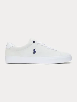 Polo Ralph Lauren kengät, LONGWOOD SUEDE SNEAKER Valkoinen
