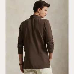 Polo Ralph Lauren Miehet Neulepusero Long Sleeve Knit, Tummanruskea