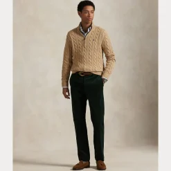 Polo Ralph Lauren Miehet Neulepusero Cotton Cable LS Half Zip Beige