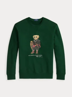 Polo Ralph Lauren miesten collegepusero, LONG SLEEVE POLO BEAR Vihreä