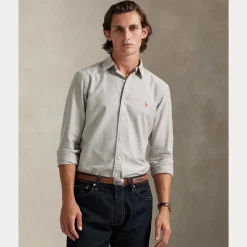 Polo Ralph Lauren miesten kauluspaita Long Sleeve Sport Shirt, vaaleanruskea