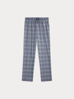 Polo Ralph Lauren miesten pyjamahousur Cotton Flannel Pajama Pant, sininen ruutu
