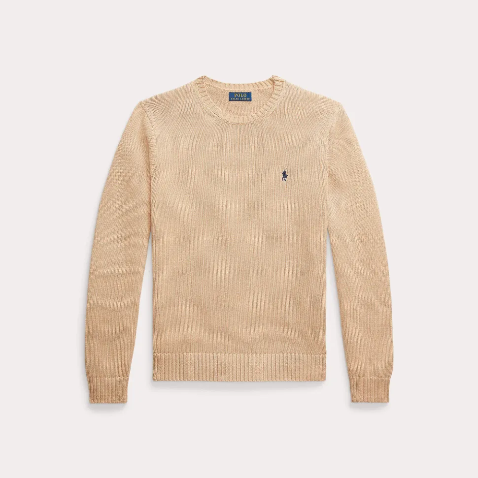Polo Ralph Lauren Miesten Neulepusero, LONG SLEEVE-SWEATER Beige