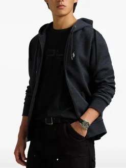 Polo Ralph Lauren miesten huppari, DOUBLE KNIT FULL ZIP HOODIE Musta