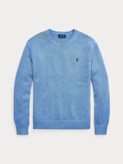 Polo Ralph Lauren Miesten Neulepusero, LONG SLEEVE-SWEATER Keskisininen