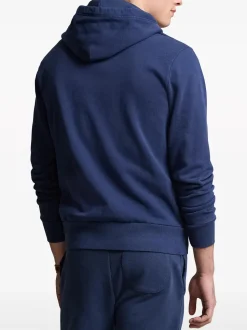 Polo Ralph Lauren miesten huppari, LOOPBACK FLEECE HOODIE Tummansininen