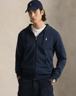 Polo Ralph Lauren Miesten Huppari, DOUBLE KNIT HOODIE FULL ZIP ATHLETIC Tummansininen
