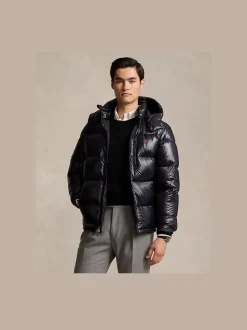 Polo Ralph Lauren Miesten Untuvatakki, THE GORHAM GLOSSED DOWN JACKET Musta