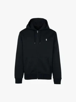 Polo Ralph Lauren Miesten Huppari, DOUBLE KNIT HOODIE FULL ZIP ATHLETIC Musta