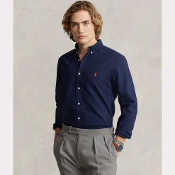 Polo Ralph Lauren miesten kauluspaita, LONG SLEEVE-SPORT Sininen