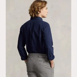 Polo Ralph Lauren miesten kauluspaita, LONG SLEEVE-SPORT Sininen