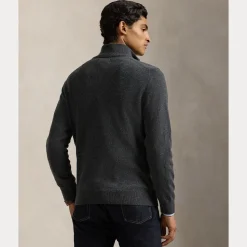 Polo Ralph Lauren Miesten Neulepusero LS HZ PP-LONG SLEEVE-PULLOVER, tummanharmaa