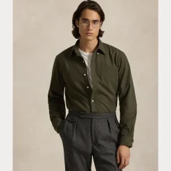 Polo Ralph Lauren miesten kauluspaita Long Sleeve Sport Shirt, tummanvihreä