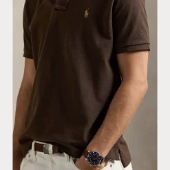 Polo Ralph Lauren miesten pikeepaita POLO PIKEE CUSTOM SLIM, tummanruskea