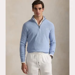 Polo Ralph Lauren miesten neule, POLO HALF ZIP Keskisininen