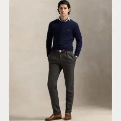 Polo Ralph Lauren miesten neulepusero, LONG SLEEVE PULLOVER CREW WOOL Tummansininen