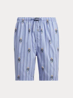 Polo Ralph Lauren miesten pyjamahousut K Sleep Short Sleep Bottom, raidallinen sininen