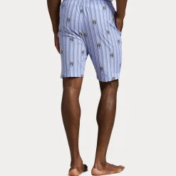 Polo Ralph Lauren miesten pyjamahousut K Sleep Short Sleep Bottom, raidallinen sininen