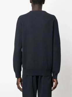 Polo Ralph Lauren miesten pusero, TEXTURED COTTON CREWNECK SWEATER Tummansininen