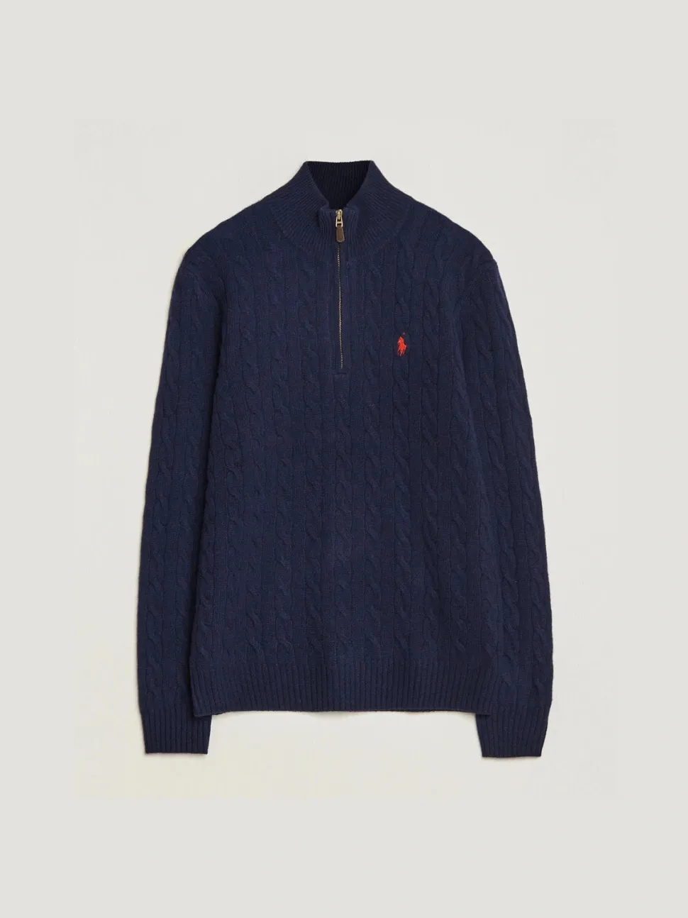 Polo Ralph Lauren Miesten Neulepusero, CABLE-KNIT WOOL-CASHMERE SWEATER Tummansininen