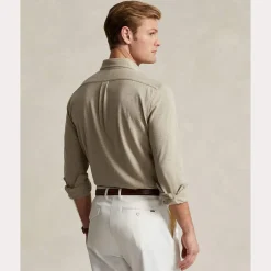 Polo Ralph Lauren Miesten Kauluspaita, FEATHERWEIGHT MESH SHIRT Hiekka