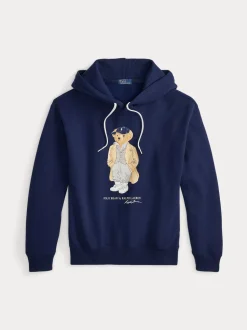 Polo Ralph Lauren naisten huppari POLO BEAR KNIT SWEATSHIRT, tummansininen