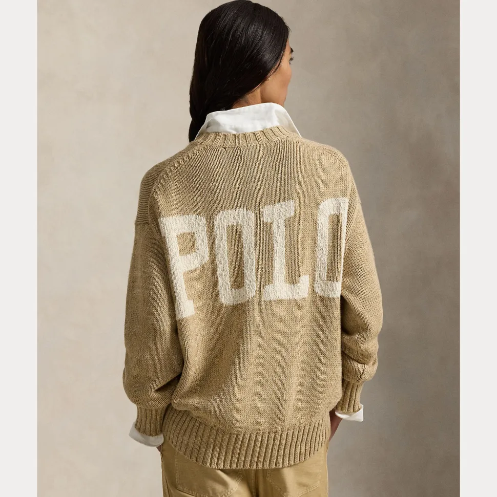 Polo Ralph Lauren naisten neule Sweather Pullover, kameli