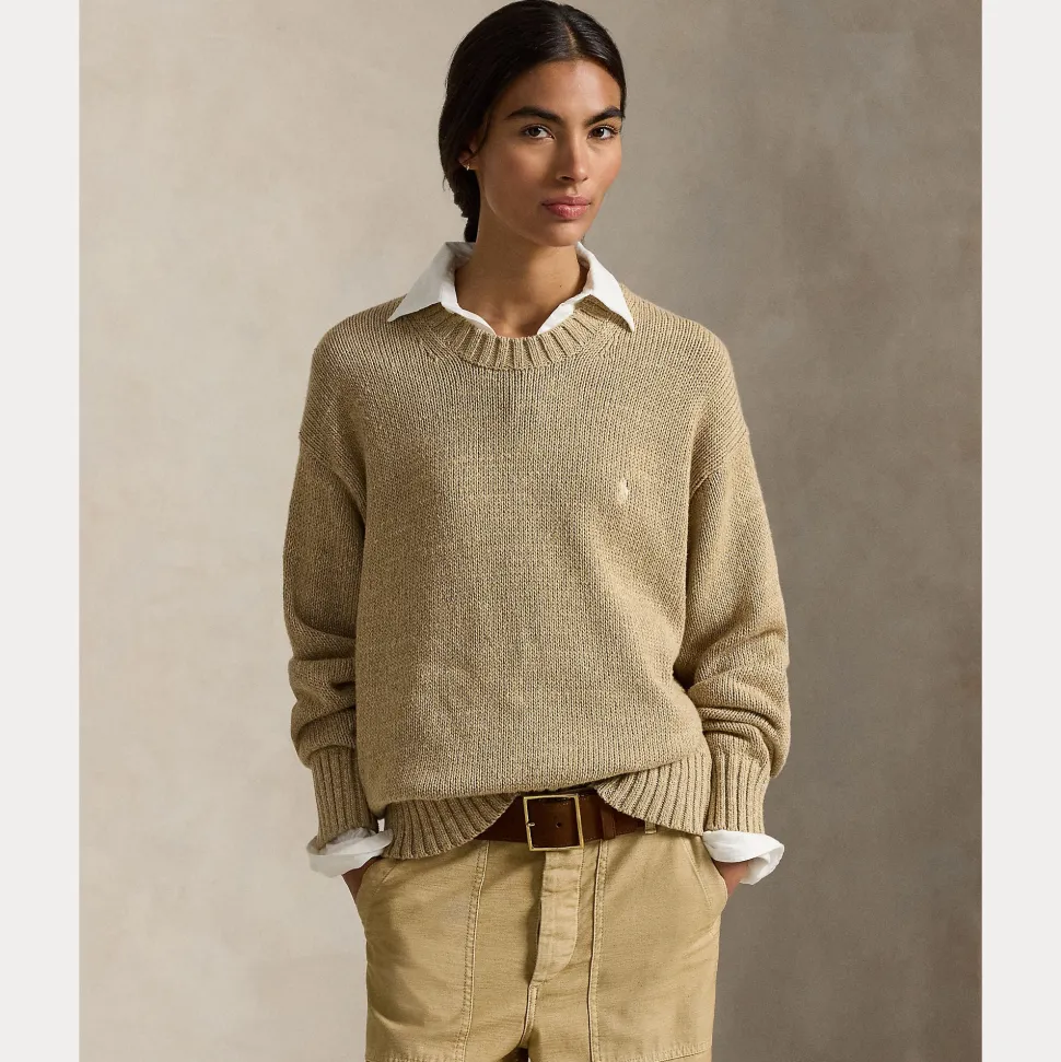Polo Ralph Lauren naisten neule Sweather Pullover, kameli