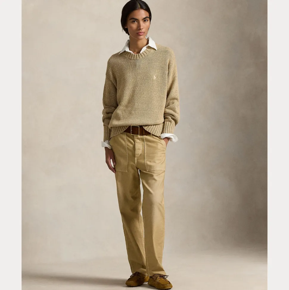 Polo Ralph Lauren naisten neule Sweather Pullover, kameli