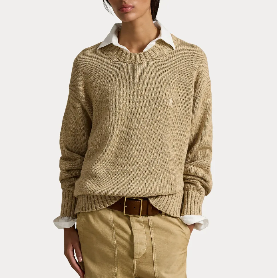 Polo Ralph Lauren naisten neule Sweather Pullover, kameli