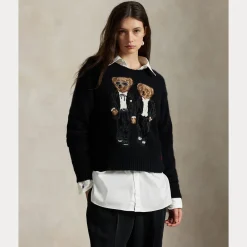 Polo Ralph Lauren naisten collegepusero POLO BEAR, musta