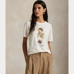 Polo Ralph Lauren naisten t-paita POLO BEAR, Luonnonvalkoinen