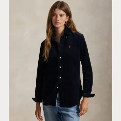 Polo Ralph Lauren naisten paita, WOVEN-SPORT SHIRT-SHIRT Tummansininen