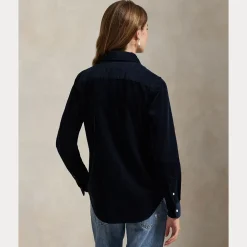 Polo Ralph Lauren naisten paita, WOVEN-SPORT SHIRT-SHIRT Tummansininen