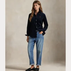 Polo Ralph Lauren naisten paita, WOVEN-SPORT SHIRT-SHIRT Tummansininen