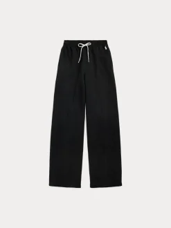 Polo Ralph Lauren naisten collegehousut Knit-Open Botton Sweatpant-pants, musta