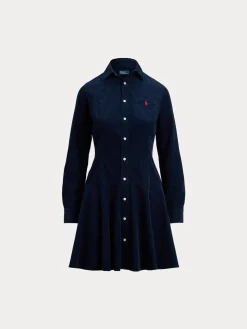 Polo Ralph Lauren naisten mekko, WOVWN SHIRT DRESS Tummansininen